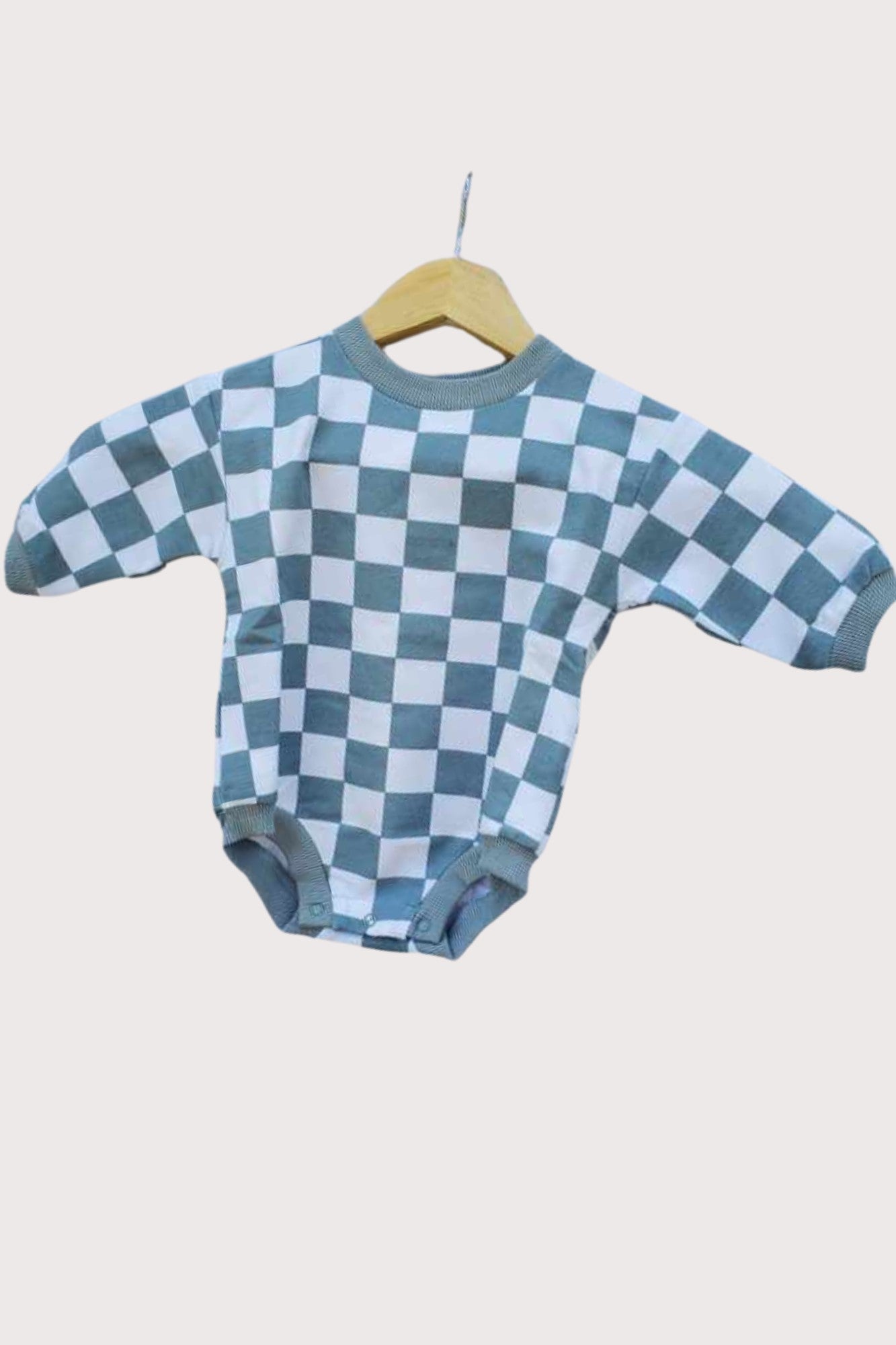 Checkered Baby Bubble Romper