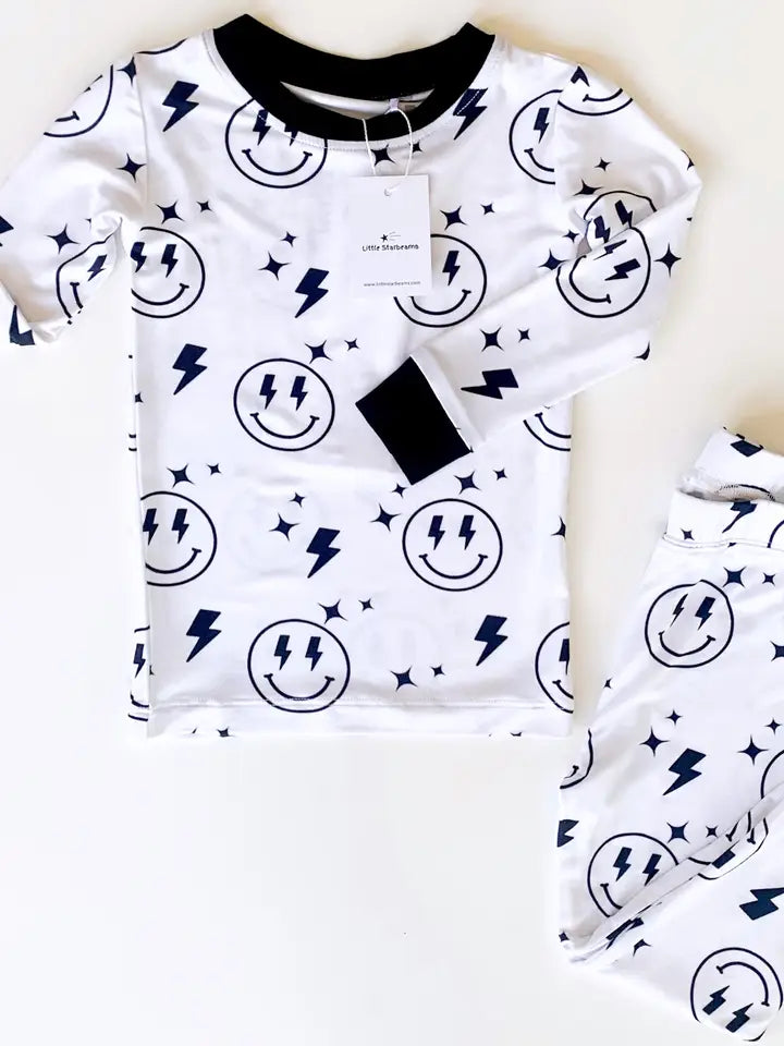 White Smiley Pajamas