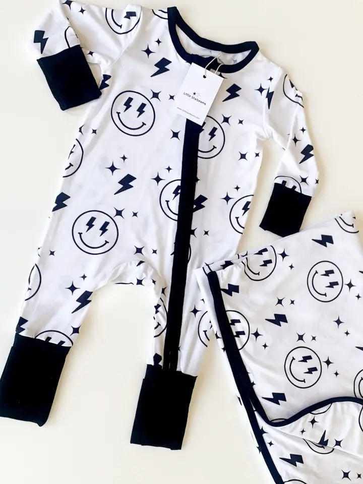 White Smiley Pajamas