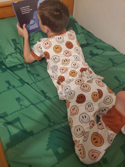 Brown Smiley Pajamas