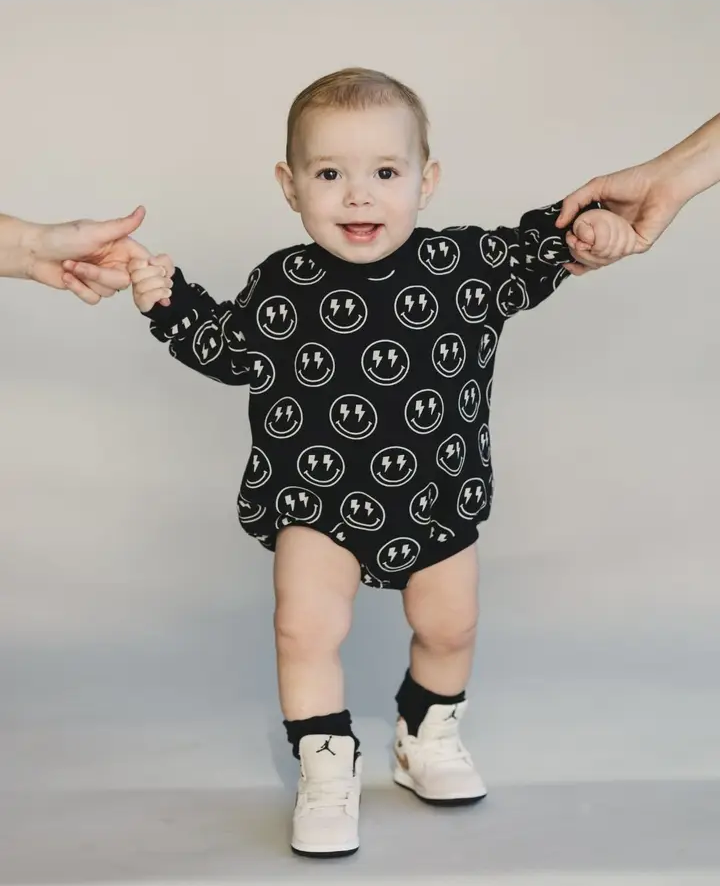 Electric Smiley Bubble Romper